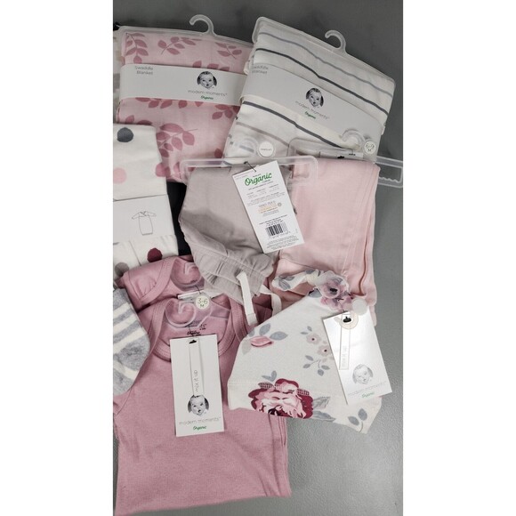 Baby Girl Baby shower Gift Lot Bundle Swaddle Gown Modern Moments Organic NWT - Picture 4 of 14